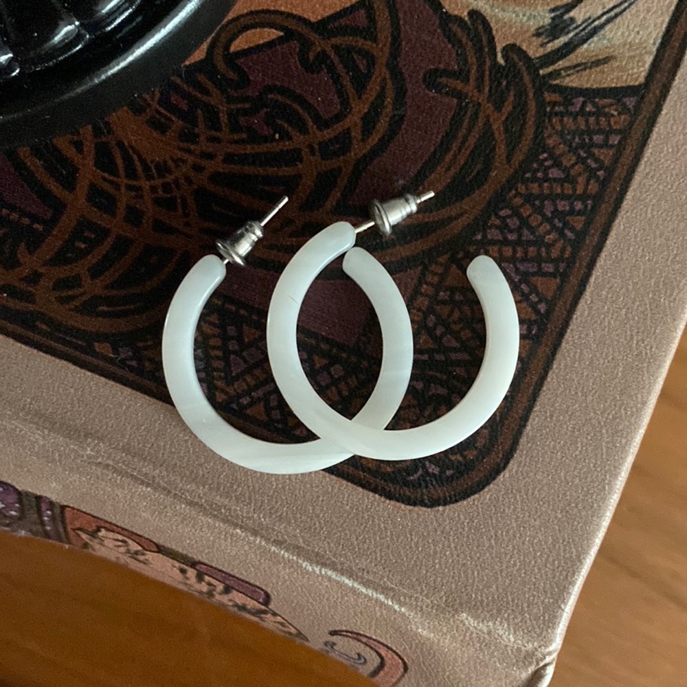 Machete mini hoops in white